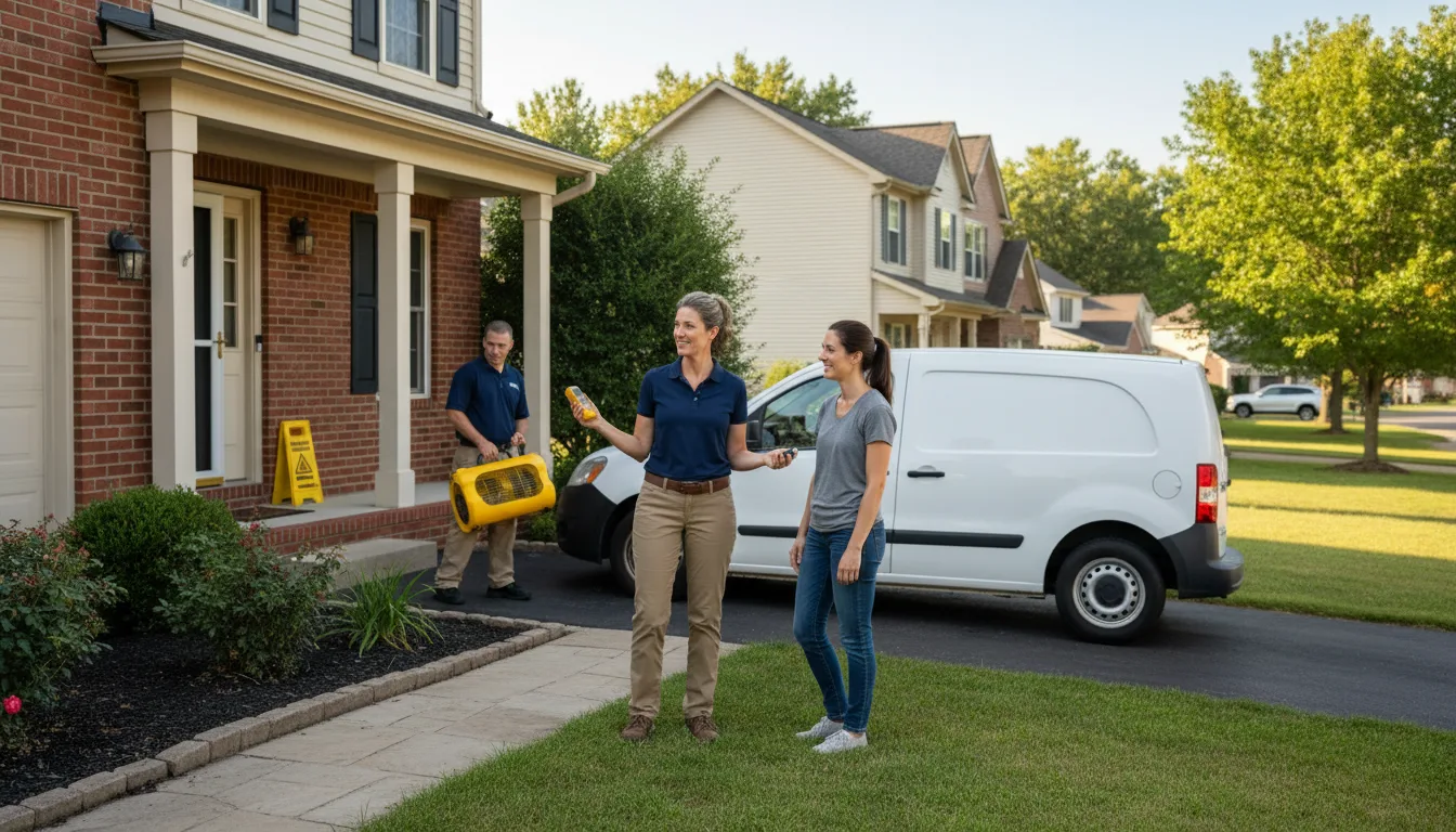 Residential water damage restoration in Springboro, PA